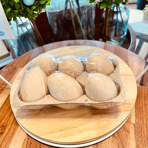 Target EASTER NATURAL WOODEN EGGS 6CT - Picture 3 of 3